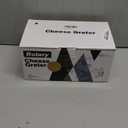 Ourokhome Rotary Cheese Grater Hand Crank, Kitchen Shredder Speed Mandolin Slicer Nuts Grinder with Handle and Drum Blades for Cheese, Vegetable, Walnut, Chocolate, Potato, Carrot, 3 Blades, Black