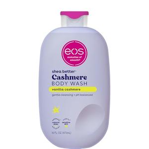 eos Cashmere Body Wash – Vanilla Cashmere, Moisturizing Body Wash, Creamy Gel Formula, with Shea Butter, Glycerin, Vitamin E, pH Balanced, Sensitive Skin, Vegan, 16 fl oz, Vanilla