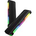 EZDIY-FAB RH01 ARGB RAM Heatsink, RGB Memory Heat Spreader for DDR5 DDR4, Aluminum RAM Cooler with 5V 3-Pin ARGB Lighting, Gaming PC Memory Cooling,2 Pack - Black