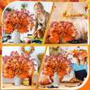 12 Pcs Pcs 20 Inch Fall Decorations Artificial Fall Flower Decor Maple Leaf Pumpkin Autumn Floral Picks Berry Stems Fake Flower Centerpieces for Table Thanksgiving Home Decor (Pumpkin)