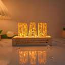Britrio Gift for Dad Led Night Light for Fathers Day from Son Daughter Letter Light Best Dad Ever Husband Grandpa Step Father Birthday Gift Home Bedroom Decor