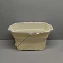 Rubbermaid Roughneck Square Bucket, 14-Quart, Bisque, Comfortable/Durable Pour Handle, Sturdy Pail Bucket for Household Cleaning/Mopping