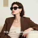 Oversized Square Sunglasses for Women Black Classic Square Sunglasses for Women Ladies Big Sun Glasses Vacation