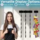 Chip Hanger Strips Hooks Display Hanging 16.5" with 6 Chip Greeting Card Party Merchandise Vendors Potato Bag Holder Snack Candy Portable Retail Organizer Storage Metal with Label Header 4 Pack
