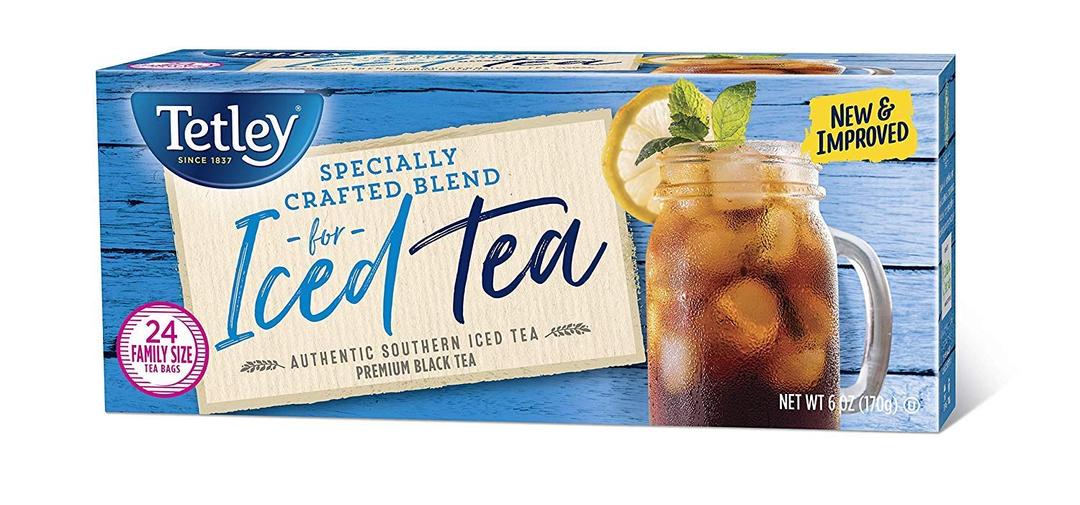 Tetley Black Tea, Iced Tea Blend, Family Size, 24 Teabags (Pack of 6)