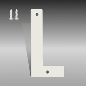 5 Inch White Metal Letters, Modern House Numbers for Outside, White Door Mailbox Numbers, Metal House Address Letter and Number for Office Apartment Outside (L)