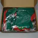 HooLing 50 Pcs 7 Inch Small Christmas Stockings Bulk Hanging Mini Stockings Ornaments Christmas Tree Decorations for Xmas Party Fireplace Holders(Green,Stylish)