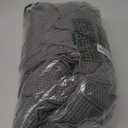 POLYTE Microfiber Oversize Quick Dry Lint Free Bath Towel, 60 x 30 in, 4 Pack (Gray, Waffle Weave)