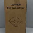 LOUTYTUO Seat Cushion Pillow,100% Memory Foam and Washable Cover,for Office Chair,Car Seat and Wheelchair,Tailbone & Sciatica & Back Pain Relief (Gray)