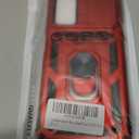 Vokuha Case for Xiaomi Poco X4 NFC Case with Tempered Glass Screen Protector and Slide Camera Cover, 360° Rotate Ring Stand Magnetic Cover for Xiaomi Poco X4 NFC Red