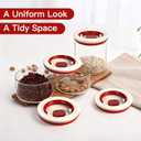 3 x 2-Pack Airtight Food Storage Container Lids, Easy-Open Universal Fit Replacement Covers for Seniors & People with Arthritis, Suitable for DIY Production of Ceramic and Glass Sealed Cans