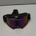 JAMIEWIN Motocross Goggles for ATV Dirt Bike Motorcycle UTV MX Offroad Riding - Anti UV Dustproof Anti Fog Racing Skiing Goggles for Men Women Youth Kids (Black Frame+color Lens)