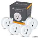 Lloyd's WiFi Smart Plug, Compatible with Alexa and Google Home, Set Timers and Schedules from App, No Hub Required, for 2.4 GHz Networks (4-Pack)