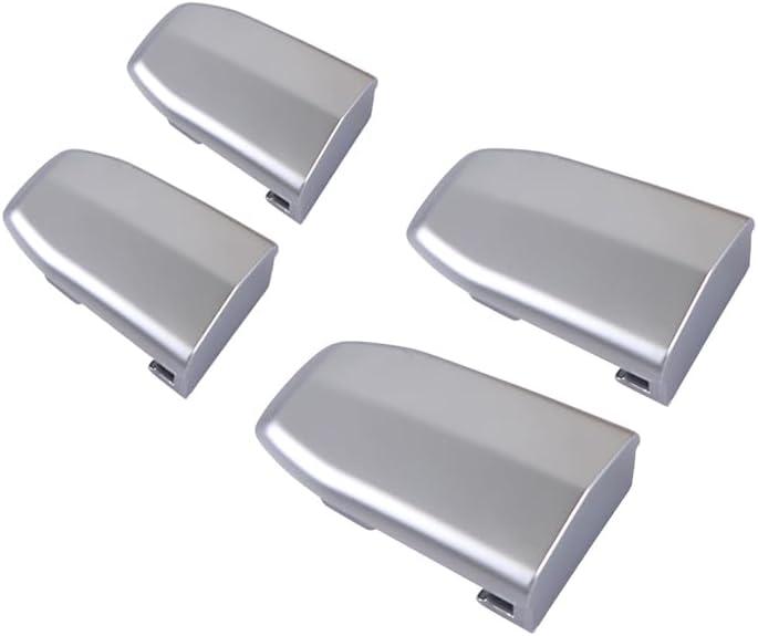 4 PCS Silver Exterior Door Handle Cap Trim Lock Cylinder Cover Compatible with Cadillac Escalade 2015-2018
