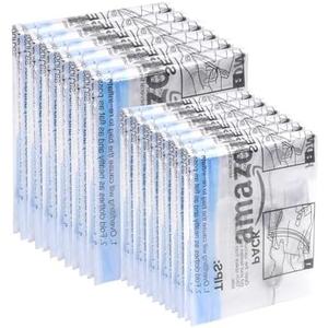 Amazon Basics Roll-Up Travel Zipper Storage Bags, 10 count (6 Small & 6 Medium), Multiple, Clear