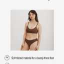 Organic Basics womens Naked Ribbed Thong Underwear (Large, Walnut)