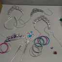 56 Pack Princess Jewelry for Girls Princess Dress Up Accessories Kids Play Jewelry for Girls Included Crown Wand Necklace Bracelet Rings Earrings Great as Princess Party Decoration