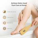 2 x Glass Foot File for Callus Removal, Foot Scrubber for Dead Skin, for Smooth, Silky Feet, with Anti-Slip Handle
