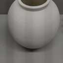 Large White Ceramic Vase - 9.8 Inch Rustic Farmhouse Flower Vase for Home Decor, Minimalist Tall Vases for Living Room, Table, Bathroom, Holiday & Weddings (Sandstone White)