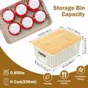 Stackable Storage Basket: Plastic Baskets Bins, Baskets for Organizing, Pantry Decorative Containers for Closets, Cabinets, Shelves(8 Pack, White)