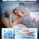 Ultra-Chill Cooling Pillowcase Set of 2 for Hot Sleepers, Softer Than Silk Pillow Cases for Protecting Hair & Skin, Breathable Bed Pillow Covers w/Zipper, Gifts for Women Men(Light Gray, Queen)
