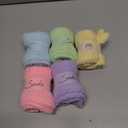 LINEMIN Womens Fuzzy Socks Cozy Fluffy Winter Warm Slipper Socks Microfiber Soft Home Sleeping Socks (One Size, 5 Pack Soild Color B)