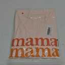 Womens 3/4 Sleeve V Neck Valentine T Shirts Love Heart Printed Graphic Tee Tops (Large, Mo Beige)