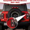 for Bronco Raptor Tail Light Guard Trim Cover Bezel Compatible with Ford Bronco Raptor 2021 2022 2023 2024 Black Exterior Accessories 2pcs