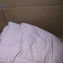 UNIKOME Goose Feather Down Fiber Comforter Queen Size, All Season Duvet Insert with Soft Downproof Cover, Cloud-Like Fluffiness Bed Comforters with Corner Tabs (Full/Queen, Pink, 88"X88") (Lightweight Warmth-Pink)