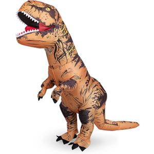 Adult Dinosaur Inflatable Costume (150cm-190cm) Funny Tyrannosaurus Rex Costume for Mardi Gras Halloween Party Christmas