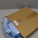 Poen 18 Pcs Home Pilates Ball and Ring Circle Set Yoga Fitness Essentials Kit with 5 Resistance Band Stretching Strap Non Slip Sock Ball Core Slider Wristband Headband Gym Bag for Women (Blue)