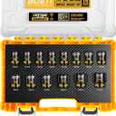 BOEN Pro 1/2" Drive Shallow Impact Socket Set, 14-Piece 6-Point Metric (10-19mm, 21, 22, 26, 27mm) Standard Socket Kit with Deep Embossed and Painted Marking, CR-MO, Includes Rugged PP Case