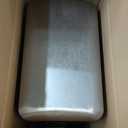 Home Zone Living 13 Gallon Slim Dual Compartment Kitchen Trash Can, Soft-Close Lid and Step Pedal, Stainless Steel, Matte Silver