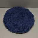 LuxUrux Toilet Lid Cover with Stretch Fit Elastic Band – Chenille Microfiber Toilet Seat Non-Slip Cover for Bathroom – Soft Plush, Machine Wash And Dry, Comfort & Clean Look (18 x 21'', Navy)