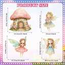 Honoson 4 Pcs Large 24" x 32" Fairy Cardboard Cutouts, Fairy Party Yard Signs Decoration for Baby Shower Birthday Party Supplies Mushroom Flower Forest Lawn Wonderland Garden Decor, 21.65 x 29.53 inches