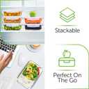 PrepNaturals 8 Pack 36 Oz Glass Meal Prep Containers - Dishwasher Microwave Freezer Oven Safe - Glass Storage Containers with Lids (Multi-Compartment)