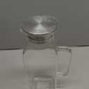 2 Quart (2 Liter 68 oz) Square Glass Pitcher with Lid and Spout, Water Pitchers with Handle for Fridge, Borosilicate Glass Carafe for Hot/Cold Drink, Large Jug for Iced Tea, Coffee, Juice, Milk, Beverage (67.6 Ounces, Clear)