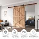 EaseLife 10 FT Sliding Barn Door Hardware Track Kit,Straight Pulley,Slide Smoothly Quietly,Easy Install (10FT Track Kit for 60" Wide Single Door)