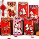 36PCS Chinese Red Envelopes, 2026 Year of the Horse New Year Red Envelopes, Suitable for Spring Festival, Weddings, Birthday Gifts, And Various Gatherings, Used to Hold Lucky Money and Gift Money