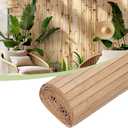 Bamboo Wall Panels for Interior Decor(48"H x 96"L)Natural Wainscoting Panels Wall Paneling for Living Room, Tiki Bar, Kitchen, Ceiling Tiles, Pole Wrap Wood Roll, Bedroom