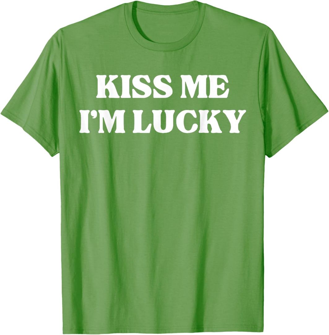 Kiss Me Im Lucky T-Shirt, Small 