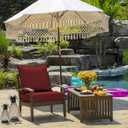 Arden Outdoor Foam Deep Seat Cushion Set, 22x24, Premium High-Density Foam, Never Flattens, Weather-Proof for Patio Chair Sofa Couch, Ruby Red Leala