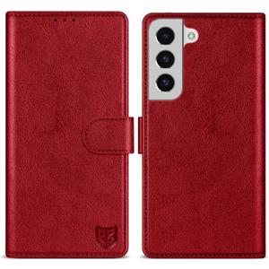ZZXX for Samsung Galaxy S22 Wallet Case with RFID Blocking Card Slot Kickstand Magnetic Closure Leather Flip Fold Protective Phone Case for Samsung Galaxy S22 5G Case Wallet(Red-6.1 inch)