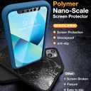 Diaclara Designed for iPhone 13 Case, Full Body Rugged with Built-in Touch Sensitive Anti-Scratch Screen Protector, Soft TPU Bumper Case for iPhone 13 6.1" (Blue and Clear)