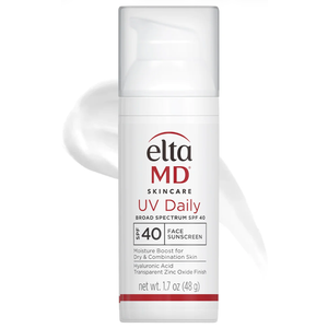 EltaMD UV Daily SPF 40 Face Sunscreen Moisturizer with Zinc Oxide, Daily Face Moisturizer with SPF, Sunscreen, For Dry Skin 1.7 oz Pump