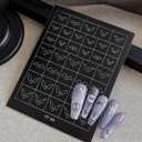 2 x Halloween Airbrush Stencils Nail Sticker, Skull Ghost Bat Nail Art Stickers Nail Stencils Decals, Holiday Design Hollow Nail Guides Decal for Women Decoration DIY Tools 6Pcs (1)