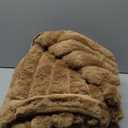 Cozy Bliss Faux Fur Throw Blanket for Couch, Cozy Warm Plush Striped Blanket for Sofa Bedroom Living Room, 50 * 60 Inches Toasty Brown