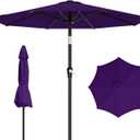 AreShark 9 FT Patio Umbrella for Outdoor, Outdoor Table Umbrella with Push Button Tilt and Crank, Outdoor Patio Umbrellas with 8 Sturdy Ribs for Market, Garden, Pool (Dark Purple)