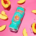Alani Nu JUICY PEACH, Sugar Free, Low Calorie Energy Drinks, 200mg Caffeine, Biotin, B Vitamins, Zero Sugar, 10 Calories, 12 Fl Oz Cans, 12 Pack (EXP 04/01/27)