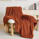 50x70 Inch Rust Throw Blanket - Soft & Fluffy Fleece, Cute & Aesthetic, Perfect for Sofa, Couch, Chair, Bed, Living Room & Bedroom, All-Season Use, Plush & Cozy Decorative Blanket